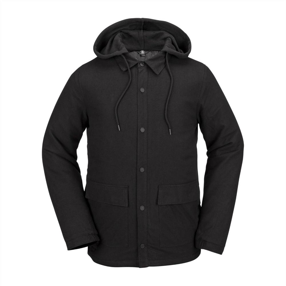 image:imageVolcom mens Field Insulated Flannel Hooded Snowboard Shirt JacketBlack S4