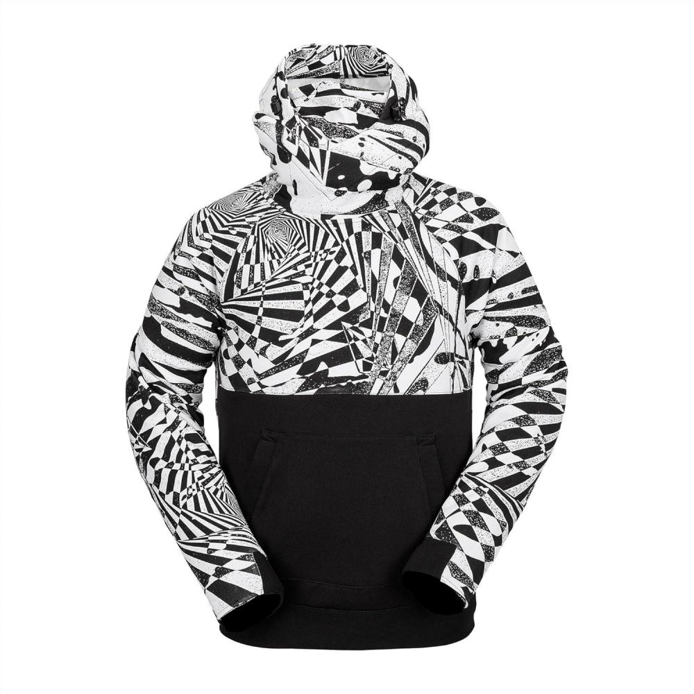 image:imageVolcom mens Hydro Hooded Fleece Riding HoodieBlack White S4