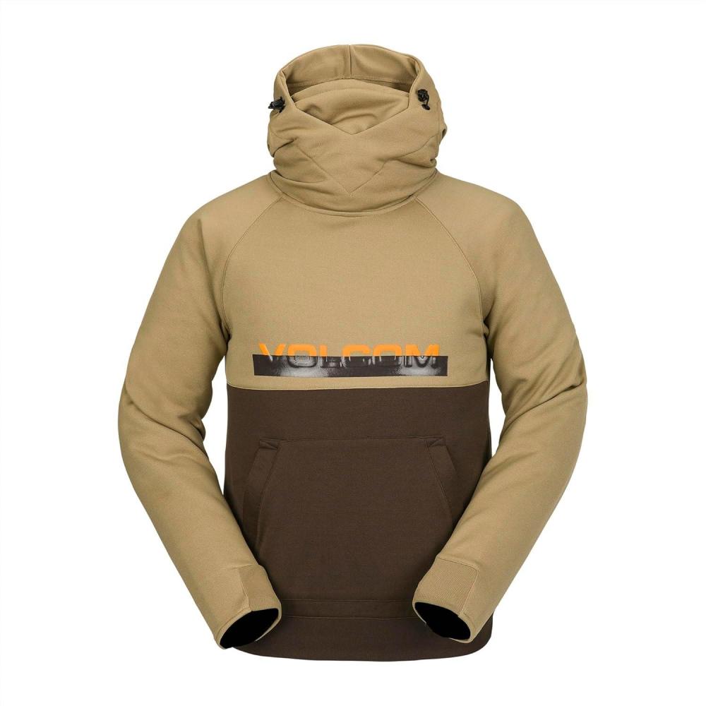 image:imageVolcom mens Hydro Hooded Fleece Riding HoodieDark Khaki