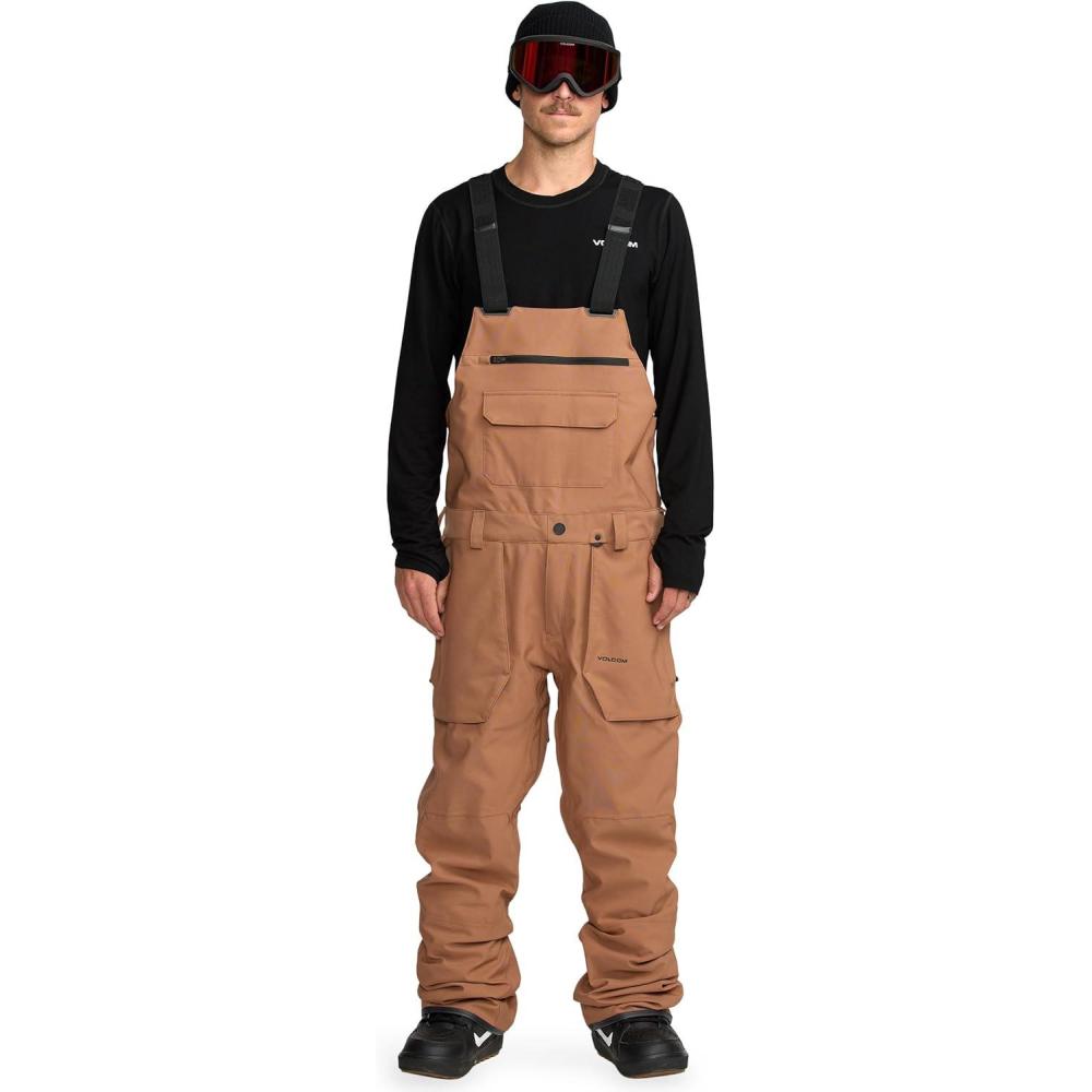 image:imageVolcom mens Roan Bib Overall Snowboard PantTerra Brown