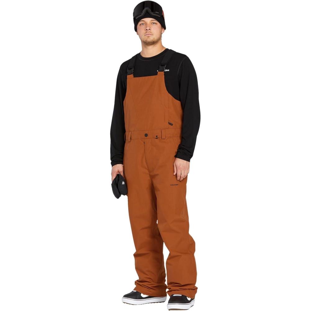 image:imageVolcom mens Vco Sparta Bib Overalls Snowboard Pant 15k Waterproof 2layer FabricCaramel