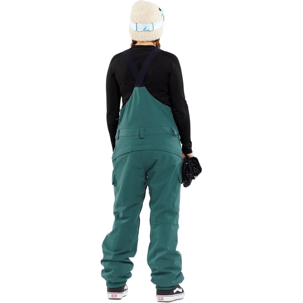 image:imageVolcom womens Creston Stretch Snowboard Ski Bib Overall SnowpantBalsam S4