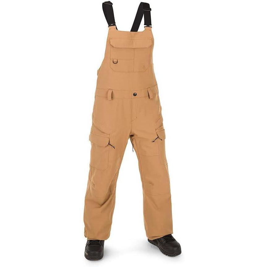 image:imageVolcom womens Creston Stretch Snowboard Ski Bib Overall SnowpantCaramel S3