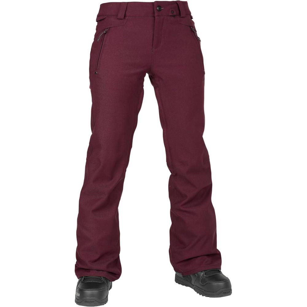 image:imageVolcom womens Genus Slim Fit Stretch Snowboard Ski PantBurgundy S5