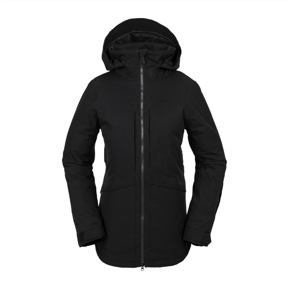 image:imageVolcom womens Shelter 3d Stretch Insulated Snowboard Ski Winter Hooded JacketBlack S4