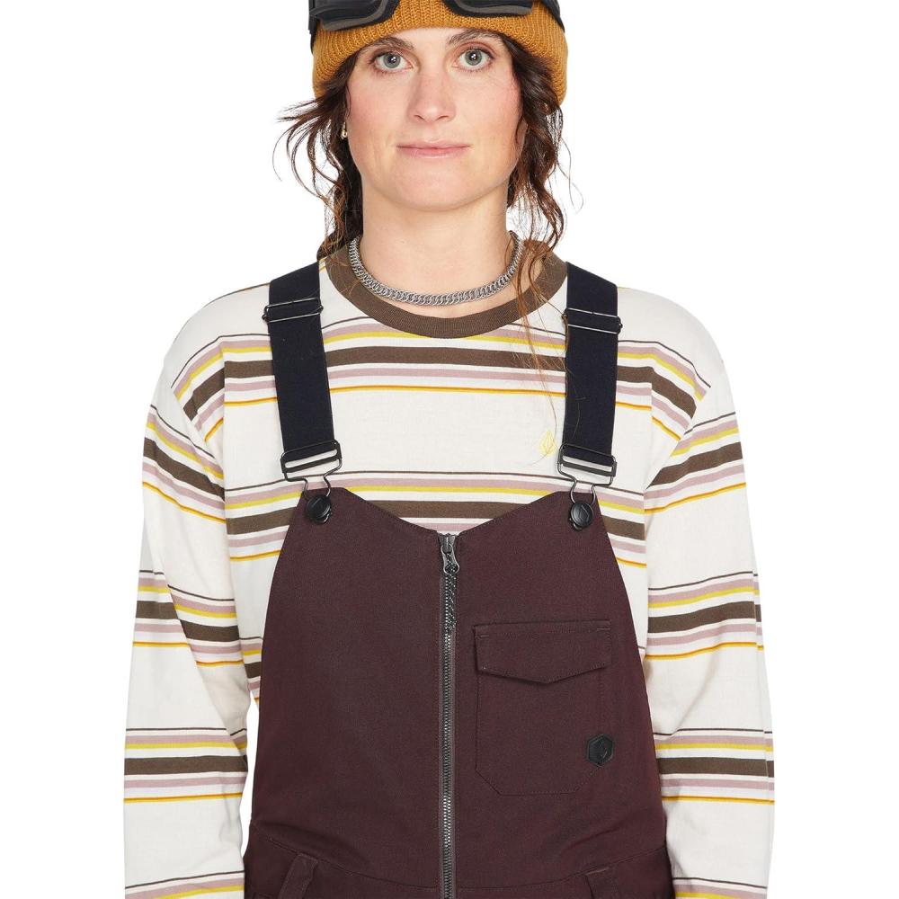 image:imageVolcom womens Swift Bib Overall SnowpantBlack Plum S3