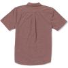 Volcom Mens Date Knight Short Sleeve Classic Fit Button Down Shirt(Bordeaux Brown)