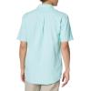 Volcom Mens Date Knight Short Sleeve Classic Fit Button Down Shirt(Crete Blue)