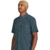 Volcom Mens Date Knight Short Sleeve Classic Fit Button Down Shirt(Dark Slate)