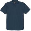 Volcom Mens Date Knight Short Sleeve Classic Fit Button Down Shirt(Navy)