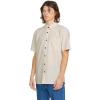 Volcom Mens Date Knight Short Sleeve Classic Fit Button Down Shirt(Pale Khaki)