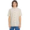 Volcom Mens Date Knight Short Sleeve Classic Fit Button Down Shirt(Pale Khaki)