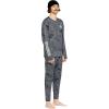 Volcom Mens V-Science Midweight Thermal Base Layer Long Sleeve Shirt(Black Print)