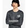 Volcom Mens V-Science Midweight Thermal Base Layer Long Sleeve Shirt(Black Print)