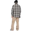 Volcom mens Field Insulated Flannel Hooded Snowboard Shirt Jacket(Stone S5)