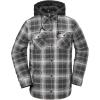 Volcom mens Field Insulated Flannel Hooded Snowboard Shirt Jacket(Stone S5)