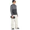 Volcom mens Gridlock 1/4 Zip Mock Neck Snowboard Base Layer Fleece Sweatshirt(Black Print)