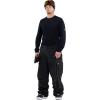 Volcom mens Nwrk Baggy Cargo Snowboard Ski Pant(Black White)