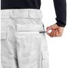 Volcom mens Nwrk Baggy Cargo Snowboard Ski Pant(White Camo)