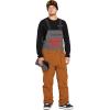Volcom mens Roan Bib Overall Snowboard Pant(Caramel)