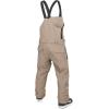 Volcom mens Roan Bib Overall Snowboard Pant(Chestnut Brown)