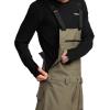 Volcom mens Roan Bib Overall Snowboard Pant(Military)