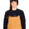 Volcom womens Creston Stretch Snowboard Ski Bib Overall Snowpant(Caramel S3)