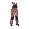 Volcom womens Creston Stretch Snowboard Ski Bib Overall Snowpant(Pink Salt Wash S4)