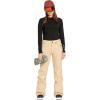 Volcom womens Genus Slim Fit Stretch Snowboard Ski Pant(Sand S5)