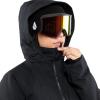 Volcom womens Shelter 3d Stretch Insulated Snowboard Ski Winter Hooded Jacket(Black S4)