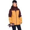 Volcom womens Shelter 3d Stretch Insulated Snowboard Ski Winter Hooded Jacket(Caramel S3)