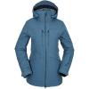 Volcom womens Shelter 3d Stretch Insulated Snowboard Ski Winter Hooded Jacket(Petrol Blue S3)