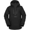 Volcom Men’s Brighton Pullover Anarok Hooded Snowboard Jacket(Black)