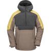 Volcom Men’s Brighton Pullover Anarok Hooded Snowboard Jacket(Chestnut Brown)