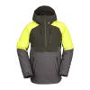 Volcom Men’s Brighton Pullover Anarok Hooded Snowboard Jacket(Dark Grey)