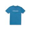 Volcom Mens Euro Logo Short Sleeve Tee(Blue Drift)