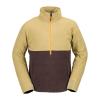 Volcom Men’s Polar Fleece Mock Neck 1/2 Zip Snowboard Ski Baselayer(Dark Khaki S4)
