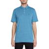 Volcom Men’s Wowzer Modern Fit Short Sleeve Polo Shirt(Biarritz Blue)