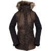 Volcom Women’s Fawn Insulated Snowboard Ski Winter Hooded Jacket(Black Combo)
