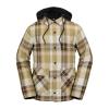 Volcom mens Field Insulated Flannel Hooded Snowboard Shirt Jacket(Khakiest S4)