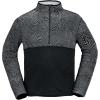 Volcom mens Gridlock 1/4 Zip Mock Neck Snowboard Base Layer Fleece Sweatshirt(Black Print)