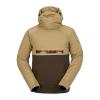Volcom mens Hydro Hooded Fleece Riding Hoodie(Dark Khaki)