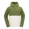 Volcom mens Polar Fleece Hooded 1/2 Zip Snowboard Ski Baselayer(Military S4)