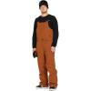 Volcom mens V.co Sparta Bib Overalls Snowboard Pant – 15k Waterproof 2-layer Fabric(Caramel)
