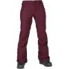 Volcom womens Genus Slim Fit Stretch Snowboard Ski Pant(Burgundy S5)