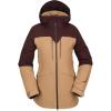 Volcom womens Shelter 3d Stretch Insulated Snowboard Ski Winter Hooded Jacket(Caramel S3)
