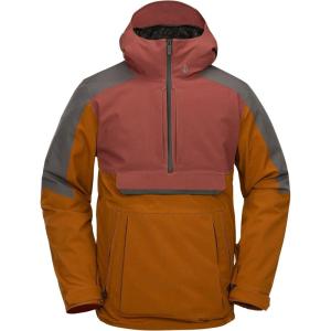 Volcom Men’s Brighton Pullover Anarok Hooded Snowboard Jacket(Caramel)