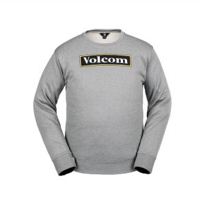 Volcom Men’s Core Hydro Crew Snowboard Ski Fleece Sweatshirt(Heather Grey S4)