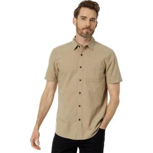 Volcom Mens Date Knight Short Sleeve Classic Fit Button Down Shirt(Khaki)