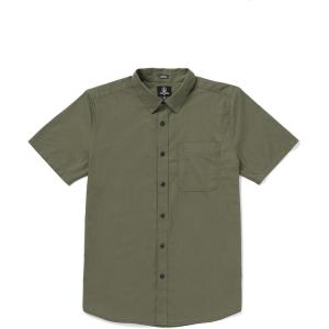 Volcom Mens Date Knight Short Sleeve Classic Fit Button Down Shirt(Wintermoss)